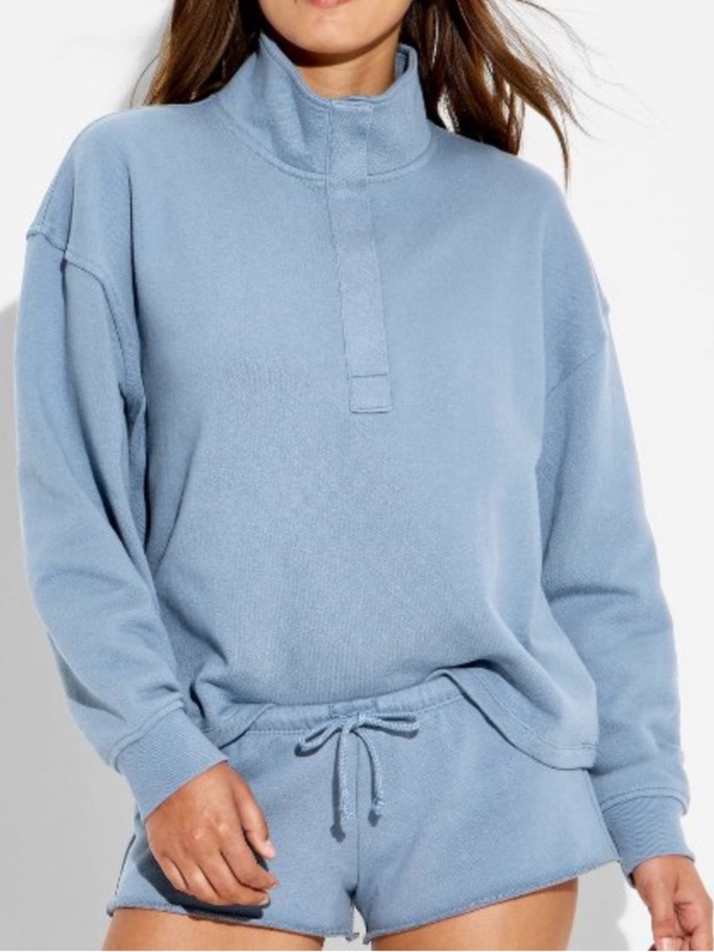 NWT Women's French Terry Henley Shirt - Wild
Fable™ Dark Blue